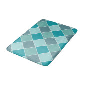 Aqua Tile Pattern Badematten (Schrägansicht)