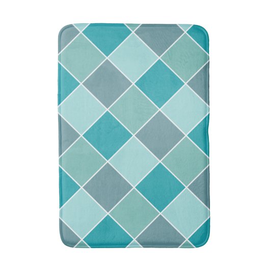 Aqua Tile Pattern Badematten (Vorderseite Vertikal)