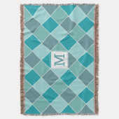 Aqua Tiles, kundenspezifische Mono-Wurfdecke Decke (Vorderseite Vertikal)