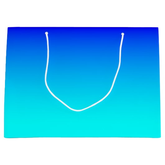 Aqua to Blue Gradient Große Geschenktüte (Vorderseite)