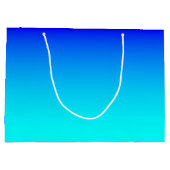 Aqua to Blue Gradient Große Geschenktüte (Rückseite)