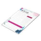 Aqua To Do List Planer Azurblau und rosa Rauch Notizblock (angewinkelt)