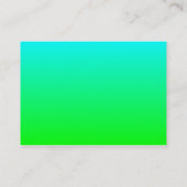 Aqua to Green Business Card Visitenkarte (Rückseite)