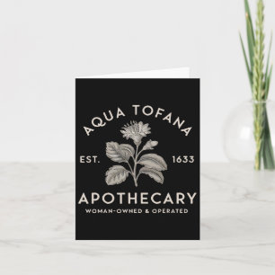 Aqua Tofana Apothecary Est 1633 Oper Karte