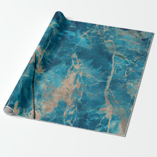 Aqua tononyx marmor geschenkpapier
