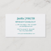 Aqua TRAVEL AGENCY Simple Style V63H Visitenkarte (Rückseite)