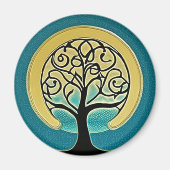 Aqua Tree of Life Magnet (Vorne)
