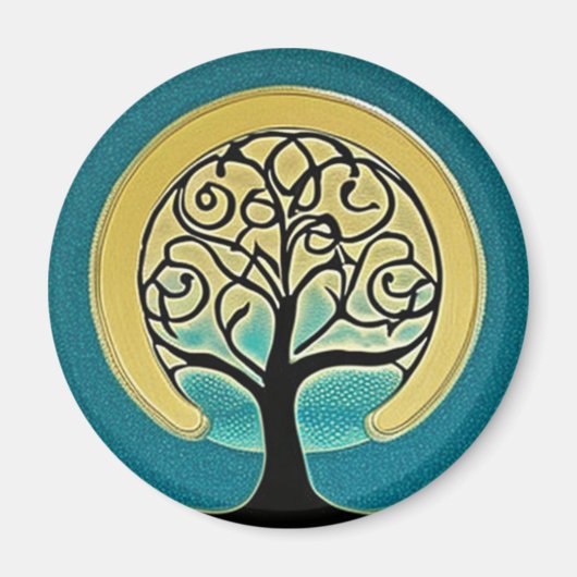 Aqua Tree of Life Magnet (Vorne)
