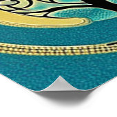 Aqua Tree of Life Poster (Ecke)