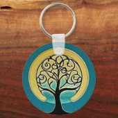 Aqua Tree of Life Schlüsselanhänger (Rückseite)