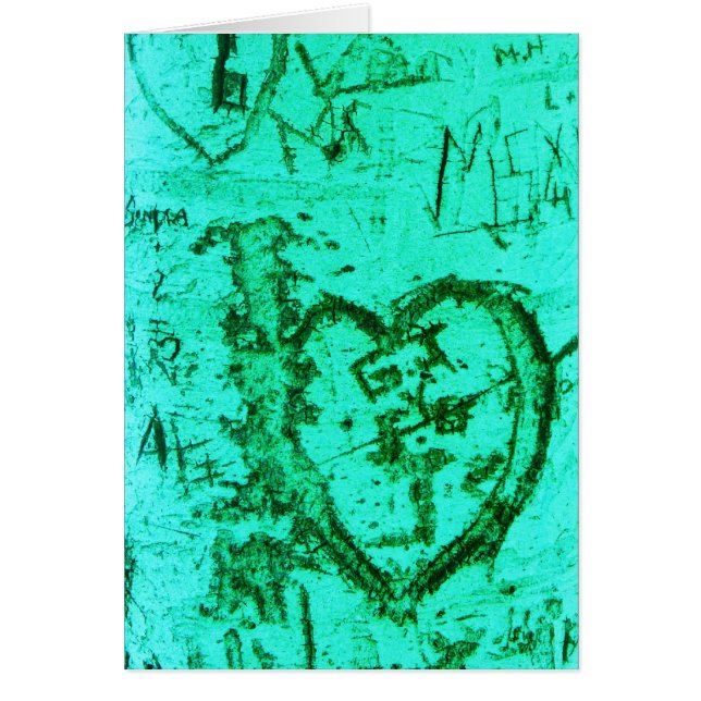 Aqua Tree Trunk Graffiti Heart (Vorne)