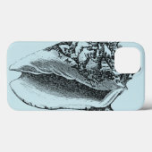 Aqua-Tritonshorn-Muschel Case-Mate iPhone Hülle (Rückseite (Horizontal))