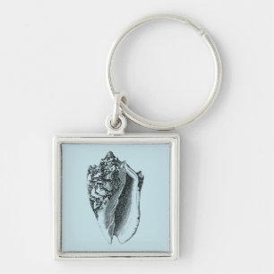 Aqua-Tritonshorn-Muschel Schlüsselanhänger