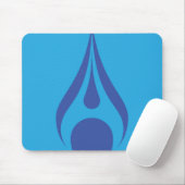 Aqua-Tropfen, Wassertropfen-Logo auf Mauspad (Mit Mouse)