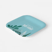 Aqua Tropical Baby Dusche Pappteller (Gewinkelt)