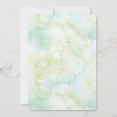 Aqua Tropical Blätter Wasserfarbenhochzeit Einladung (Rückseite)