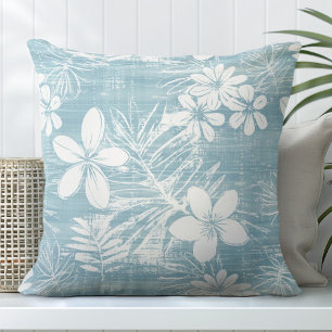 Aqua Tropical Blume Throw Kissen