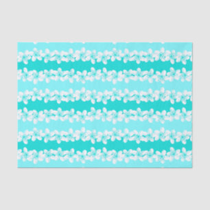 Aqua tropical frangipani seidenpapier