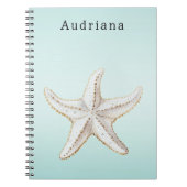 Aqua Tropical Palm Tree Personalisierter Name Notizblock (Vorderseite)