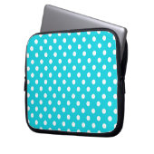 Aqua-Tupfen-Muster Laptopschutzhülle (Vorderseite Links)