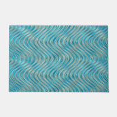 Aqua Türkis Aquamarines blaues Taupe Frische Pasta Fußmatte (Vorderseite)