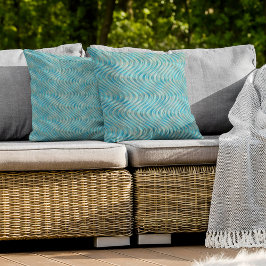 Aqua Türkis Aquamarines blaues Taupe Frische Pasta Kissen