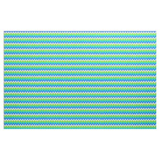 Aqua Türkis Blue Lime Green Ikat Stoff (Fat Quarter (45,7 x 55,9 cm))