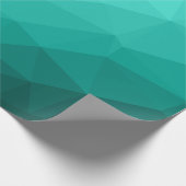 Aqua Türkis Gradient Geometric Mesh Pattern Geschenkpapier (Ecke)