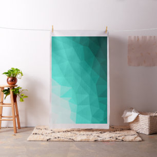 Aqua Türkis Gradient Geometric Mesh Pattern Stoff