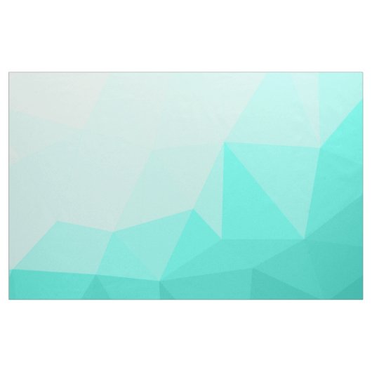 Aqua Türkis Gradient Geometric Mesh Pattern Stoff (Fat Quarter (45,7 x 55,9 cm))