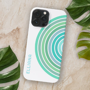 Aqua Türkis Grün Teal Blau Mitte-des-Jahrhunderts  iPhone 16 Pro Max Hülle