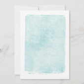 Aqua Türkis Grunge Distressed Casual Einladung (Rückseite)