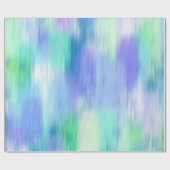 Aqua Türkis Lila Moderne Abstrakt Geschenkpapier (Flach)