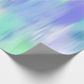 Aqua Türkis Lila Moderne Abstrakt Geschenkpapier (Ecke)