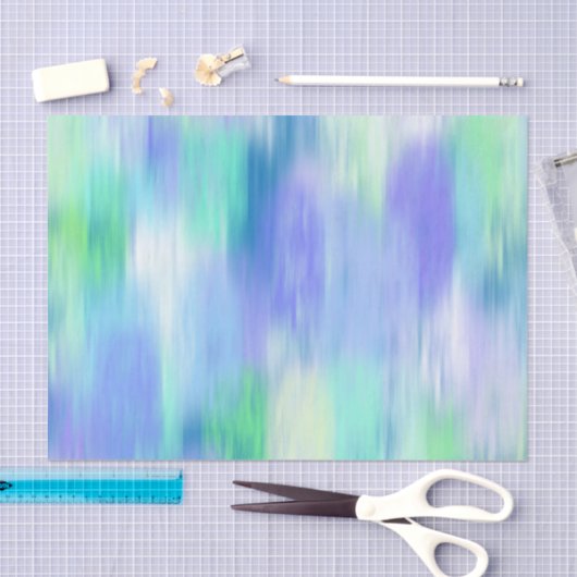 Aqua Türkis Lila Moderne Abstrakt Seidenpapier (Handwerk)