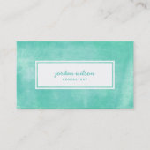 Aqua Türkis Rolling Ink Modern Visitenkarte (Vorderseite)