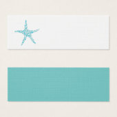 Aqua Türkis Starfish Wedding Tags (Vorne & Hinten)