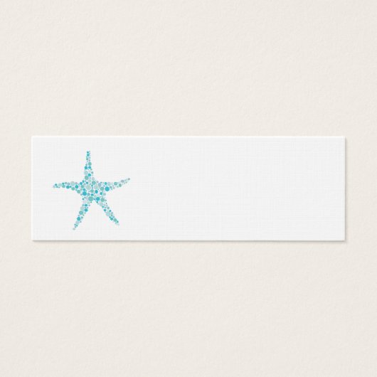 Aqua Türkis Starfish Wedding Tags (Vorderseite)
