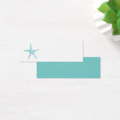 Aqua Türkis Starfish Wedding Tags (Schreibtisch)