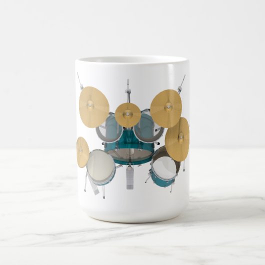 Aqua-/Türkis-Trommel-Ausrüstung: Kaffeetasse (Mittel)