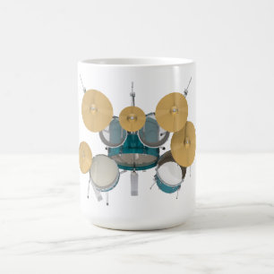 Aqua-/Türkis-Trommel-Ausrüstung: Kaffeetasse