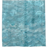 Aqua/Türkisbad Wasser Abstrakte Fotografie Duschvorhang (Vorderseite)