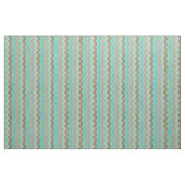 Aqua Türkise Blue Brown Ikat Zigzag Muster Stoff (Yard (91,4 cm))
