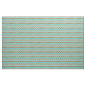 Aqua Türkise Blue Brown Ikat Zigzag Muster Stoff (Fat Quarter (45,7 x 55,9 cm))