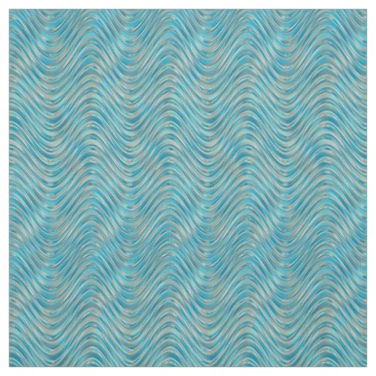 Aqua Türkise Blue Green Ocean Wave Muster Stoff (Muster)