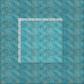 Aqua Türkise Blue Green Ocean Wave Muster Stoff (Kachel)