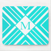 Aqua Turquoise Acrylic Geometric Mousepad (Vorne)
