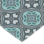 Aqua Turquoise Aquamarin Blue Green Bohemisch Trib Kurzer Tischläufer (Ecke)