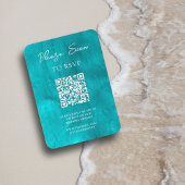 Aqua Turquoise & Aquamarin Watercolor Website QR C Begleitkarte