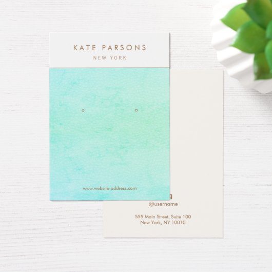 Aqua Turquoise Blue Earring Display (Schreibtisch)